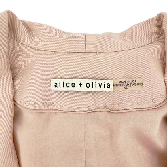ALICE + OLIVIA Tori Shawl Lapel Blazer in Pale Blush XS - Picture 6 of 9